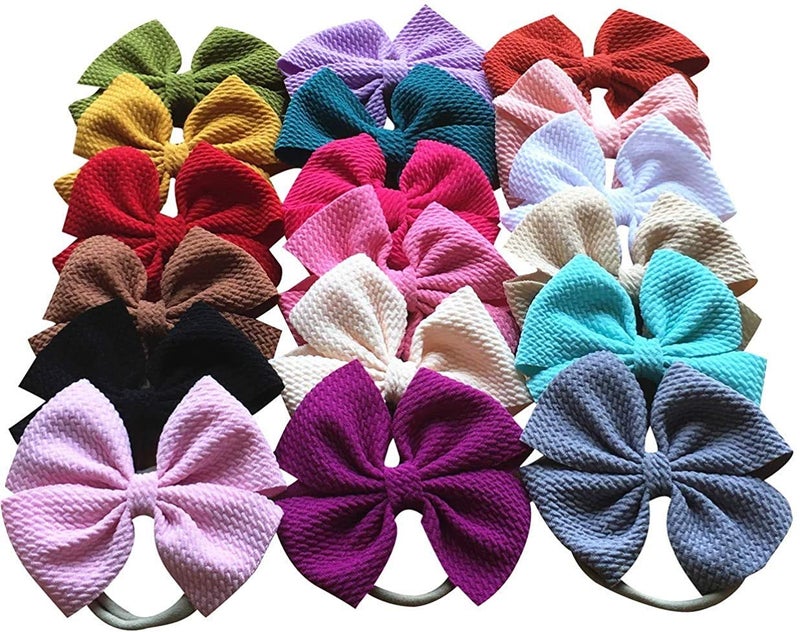 Toptim Baby Girl's Headbands and Bows for Newborn Infant Toddler Photographic Accessories (18 Pack) - Image 1
